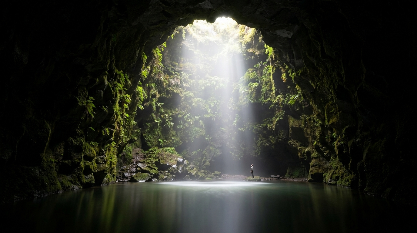 Algar do Carvão — Gruta Vulcânica